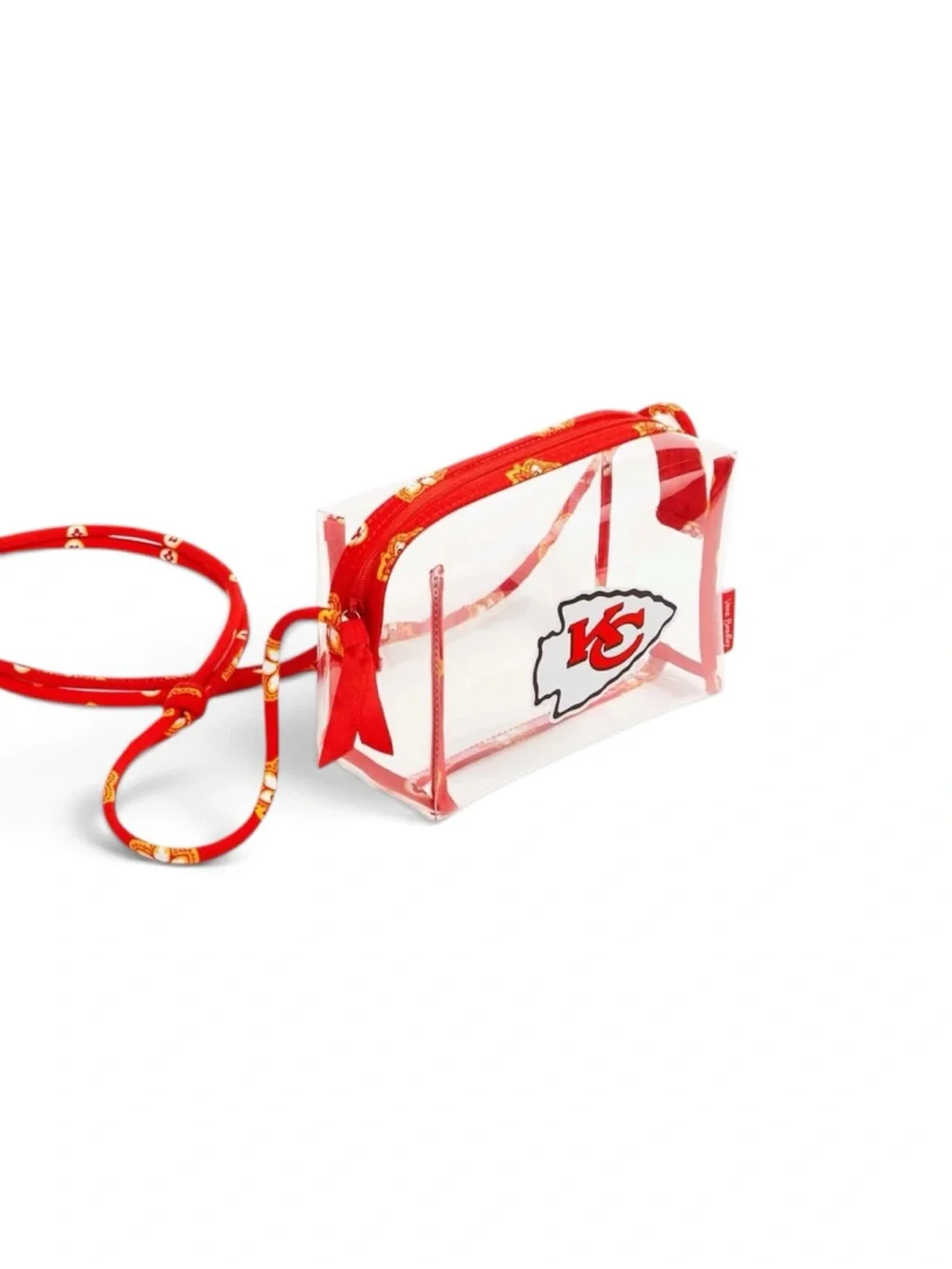 NWT Vera Bradley KC Chiefs Clear Crossbody Bag with Red Floral Stadium Approved